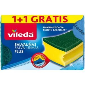 Vileda Estropajo Salvauñas Plus 1+1